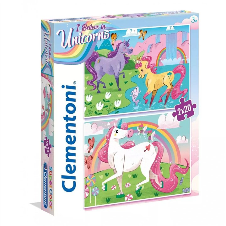 Set Duo, Clementoni, Supercolor, Jigsaw Puzzles 2 x 20 pcs - Teknashop Ltd