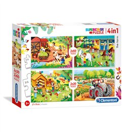 Clementoni, SuperColor 4 in 1, Jigsaw Puzzles 2 x 20 + 2 x 60 pcs - Teknashop Ltd