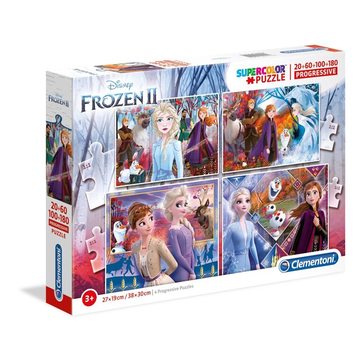 Set, Clementoni, Supercolor, Frozen 2, Puzzle, 21411, For Girls, 3+ years, 4 pcs - Teknashop Ltd