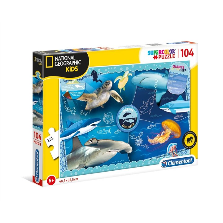 Clementoni, National Geographic Kids, Jigsaw Puzzles 104 - Teknashop Ltd