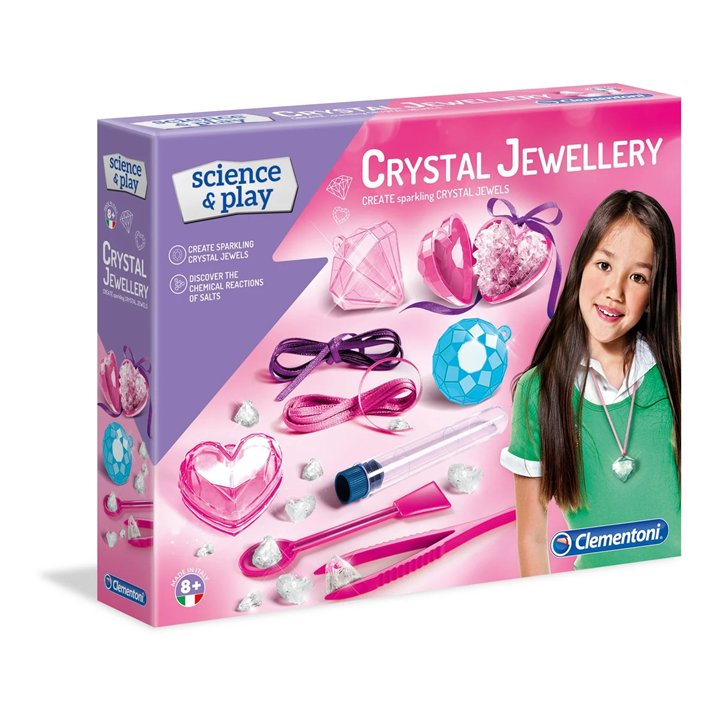 Clementoni, Science & Play, Crystal Jewels, For Girls, 8+ years - Teknashop Ltd