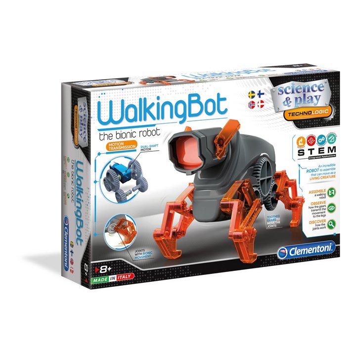 Clementoni, Walking Bot  Branded Brick Sets - Teknashop Ltd