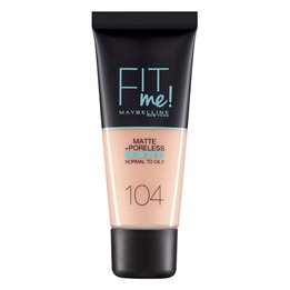 Maybelline, Fit Me Matte + Poreless, Liquid Foundation, 104, Soft Ivory, 30 ml - Teknashop Ltd