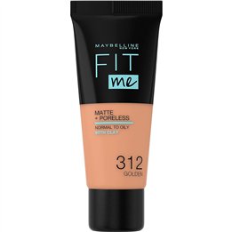 Maybelline, Fit Me Matte + Poreless, Liquid Foundation, 312, Golden, 30 ml - Teknashop Ltd