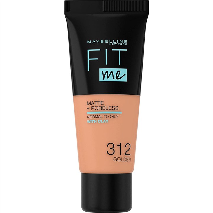 Maybelline, Fit Me Matte + Poreless, Liquid Foundation, 312, Golden, 30 ml - Teknashop Ltd
