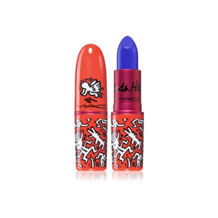 MAC, Viva Glam X Keith Haring, Longwear, Cream Lipstick, Canal Blue, 3 g - Teknashop Ltd