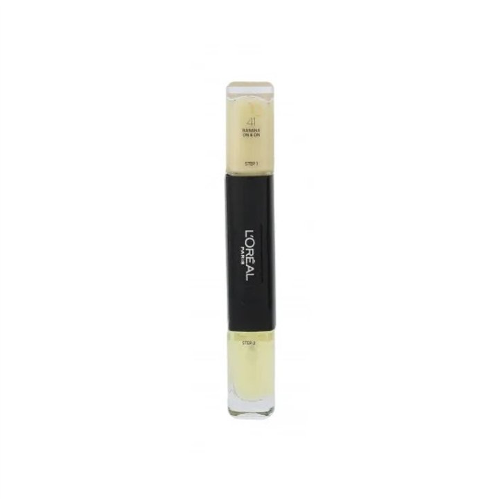 L'Oreal Paris, Infallible, Nail Polish 2-In-1, 041, Banana On 8 On, 2 x, 5 ml - Teknashop Ltd