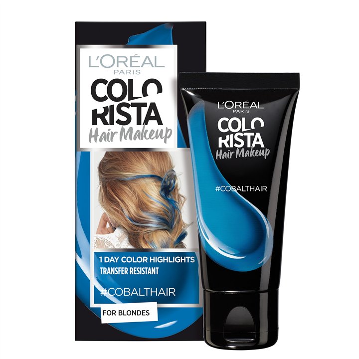 L'Oreal Paris, Colorista Hair Makeup, Semi-Permanent Hair Dye,  #COBALTHAIR, 30 ml - Teknashop Ltd