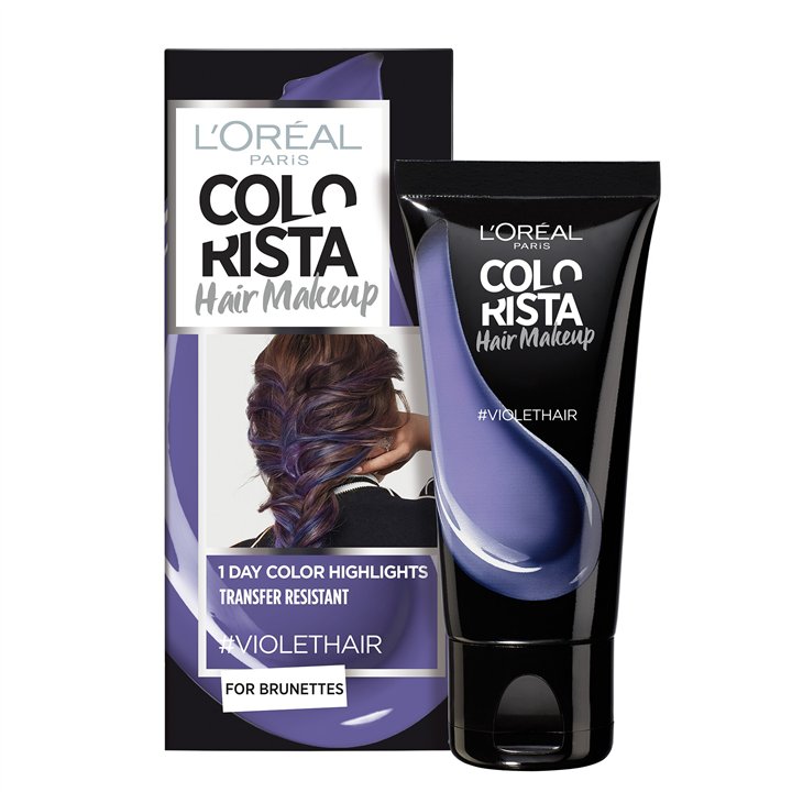 L'Oreal Paris, Colorista Hair Makeup, Semi-Permanent Hair Dye,  #VIOLETHAIR, 30 ml - Teknashop Ltd
