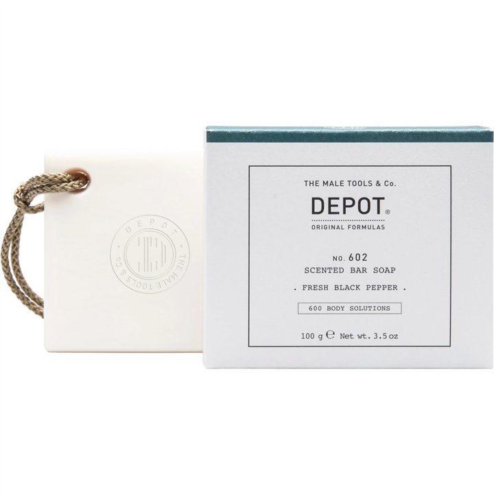 Depot, 600 Body Solutions No. 602, Botanical Complex, Cleansing, Fresh Black Pepper, Scented Soap Bar, Spicy Notes, 100 g - Tekn
