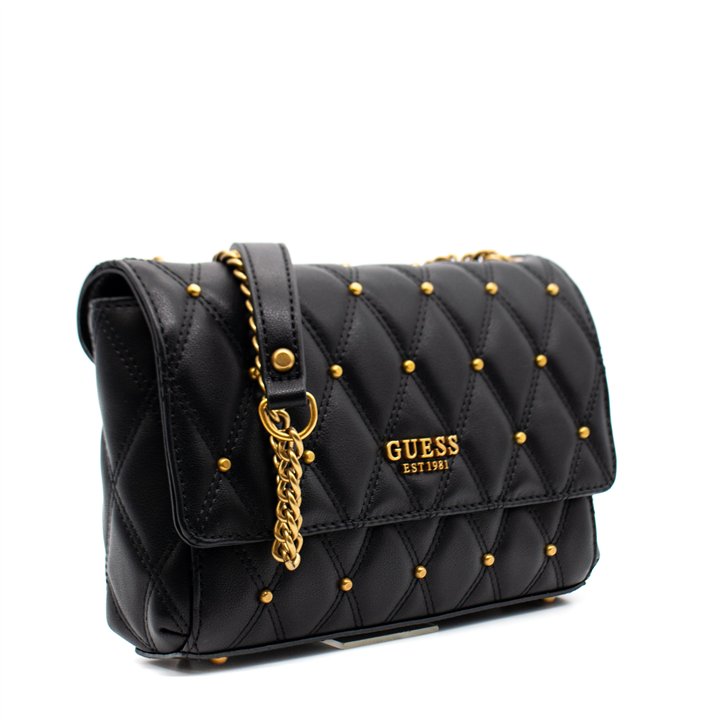Guess, Triana, Textile Crossbody Bag, Black, HWQS8553210BLA, 26 x 16 x 9 cm, For Women - Teknashop Ltd
