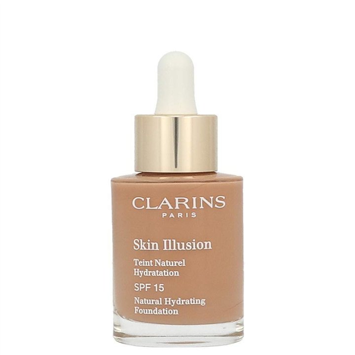 Clarins, Skin Illusion, Colour Correcting, Liquid Foundation, 113, Chestnut, SPF 15, 30 ml *Tester - Teknashop Ltd