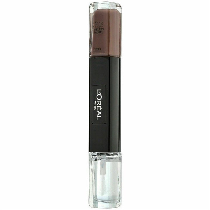 L'Oreal Paris, Infallible, Gel-Effect, Nail Polish 2-In-1, 003, Timeless Taupe, 2 x, 5 ml - Teknashop Ltd