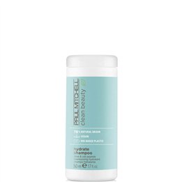 Paul Mitchell, Clean Beauty Hydrate, Vegan, Hair Shampoo, Balances Moisture, 50 ml - Teknashop Ltd