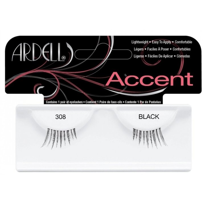 Ardell, Accent, False Eyelashes, 308, Black - Teknashop Ltd