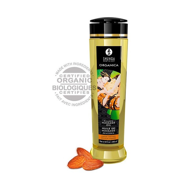 SHUNGA - ORGANIC ALMOND MASSAGE OIL 240 ML - D-224035 - Teknashop Ltd