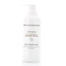 Bruno Vassari, Senses, Coconut Oil, Hydrating, Body Milk, Morning & Evening, 400 ml - Teknashop Ltd