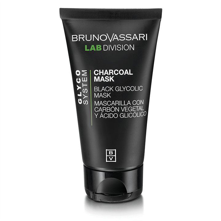 Bruno Vassari, Glyco System, Charcoal, Exfoliating, Cream Mask, For Face, 65 g - Teknashop Ltd