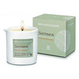 Bruno Vassari, Senses, Monoi, Massage Oil Candle, 200 g - Teknashop Ltd