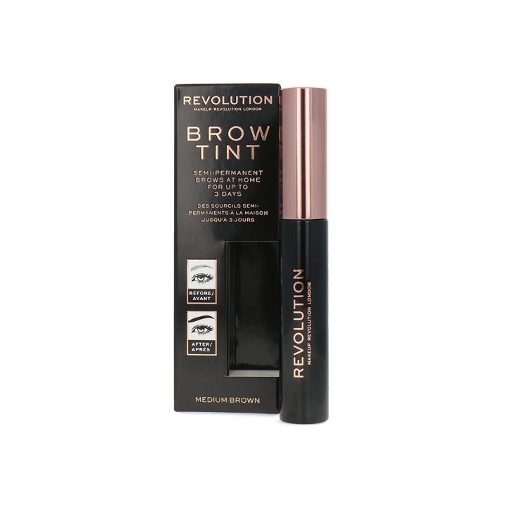 Makeup Revolution, Brow Tint, Eyebrow Gel, Medium Brown, 6 ml - Teknashop Ltd