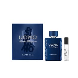 Set Salvatore Ferragamo: Uomo Urban Feel, Eau De Toilette, For Men, 10 ml + Uomo Urban Feel, Eau De Toilette, For Men, 100 ml - 