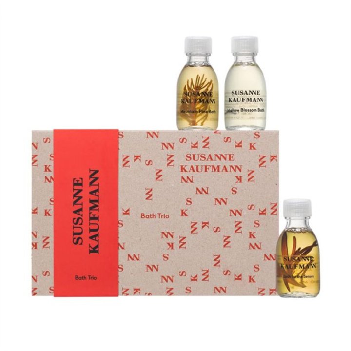 Bath Trio Set Susanne Kaufmann: Body Care Bath, For The Senses, Nourishing, Bath Oil, 30 ml + Body Care Bath, Mountain Pine, Rel