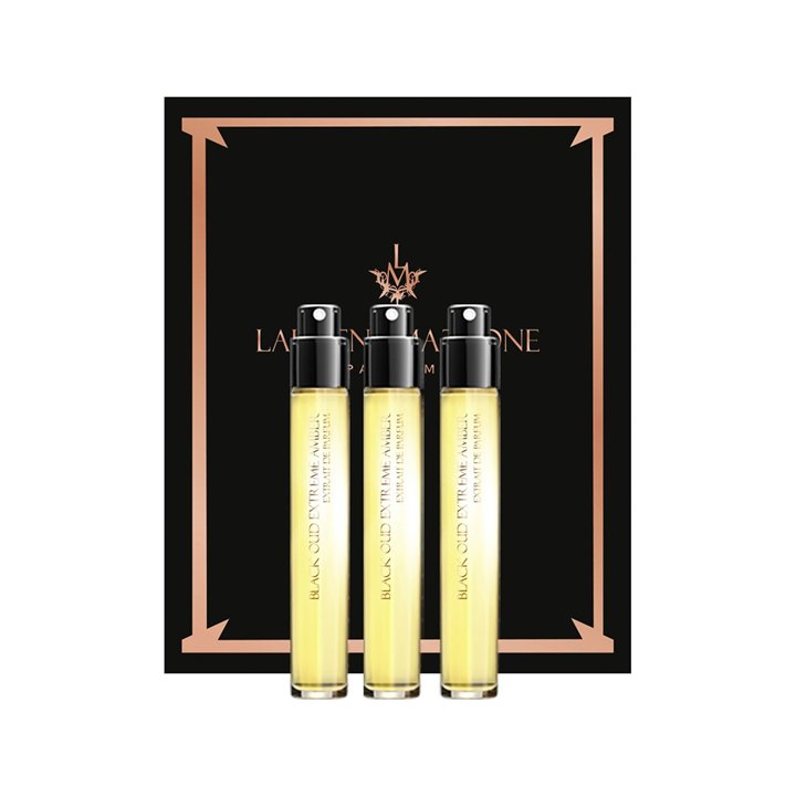 Set, Laurent Mazzone, Black Oud Extreme Amber, Extrait De Parfum, Unisex, 3 pcs, 15 ml - Teknashop Ltd