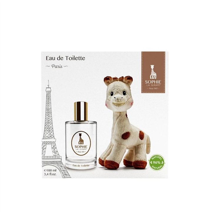 Gift Box Set Sophie la Girafe: Sophie La Girafe Collectible Plush + Paris, Eau De Toilette, For Boys, 100 ml - Teknashop Ltd