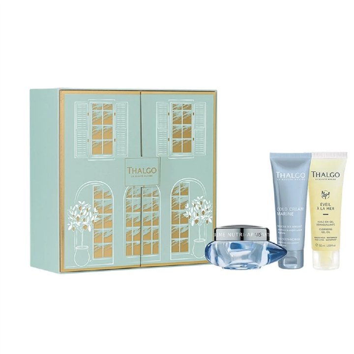 Gift Box Set Thalgo: Eveil à la Mer, Cleanser, Cleansing Gel, For Face, 50 ml + Cold Cream Marine, Soothing, Cream, For Face, 50