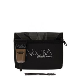 15 Set Nouba: Nouba, Eyebrow Brush + Nouba, Eyebrow Gel, 7 ml + Textile Makeup Bag, Black - Teknashop Ltd