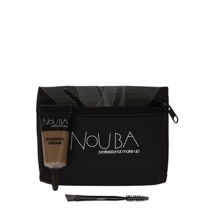 15 Set Nouba: Nouba, Eyebrow Brush + Nouba, Eyebrow Gel, 7 ml + Textile Makeup Bag, Black - Teknashop Ltd