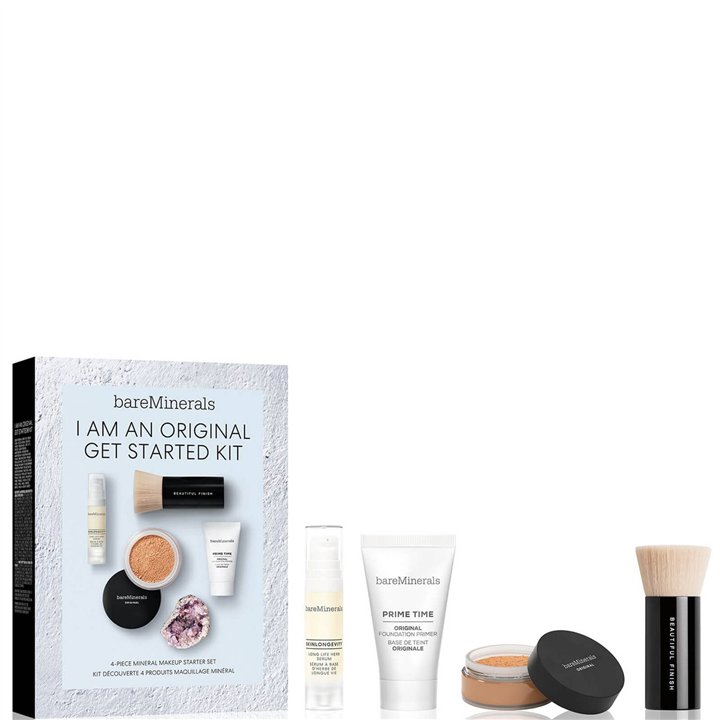 I Am An Original Set BareMinerals: Prime Time, Vitamin E, Smooth Wear, Foundation Primer, Golden Tan, 15 ml +  + Mineral Veil, M
