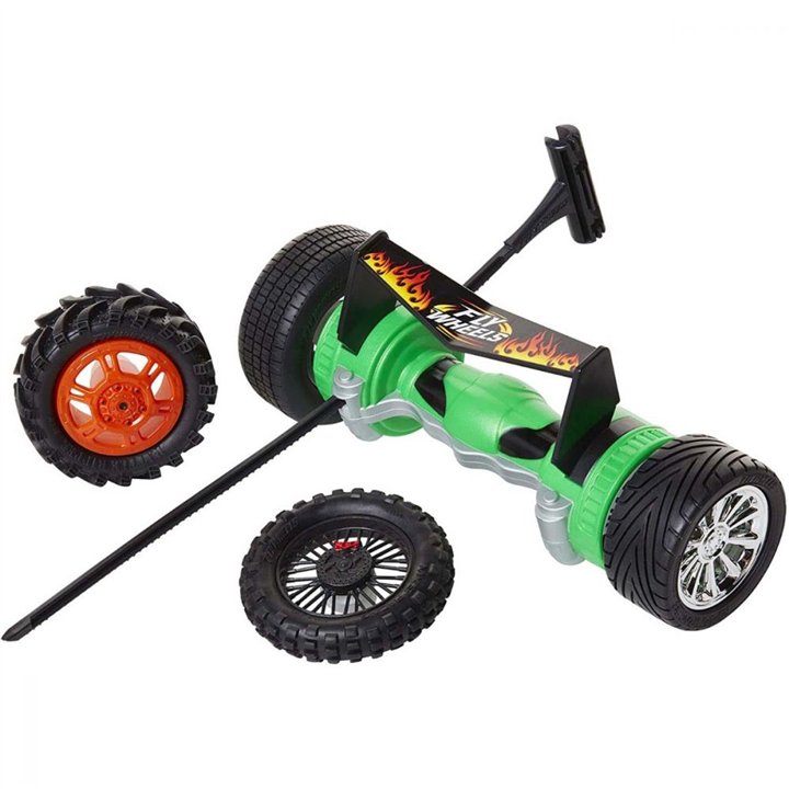 Jakks Pacific, 4 Tyres + Turbo Launcher, Jakks Pacific, Fly Wheels, Green, For Boys, 8+ years - Teknashop Ltd