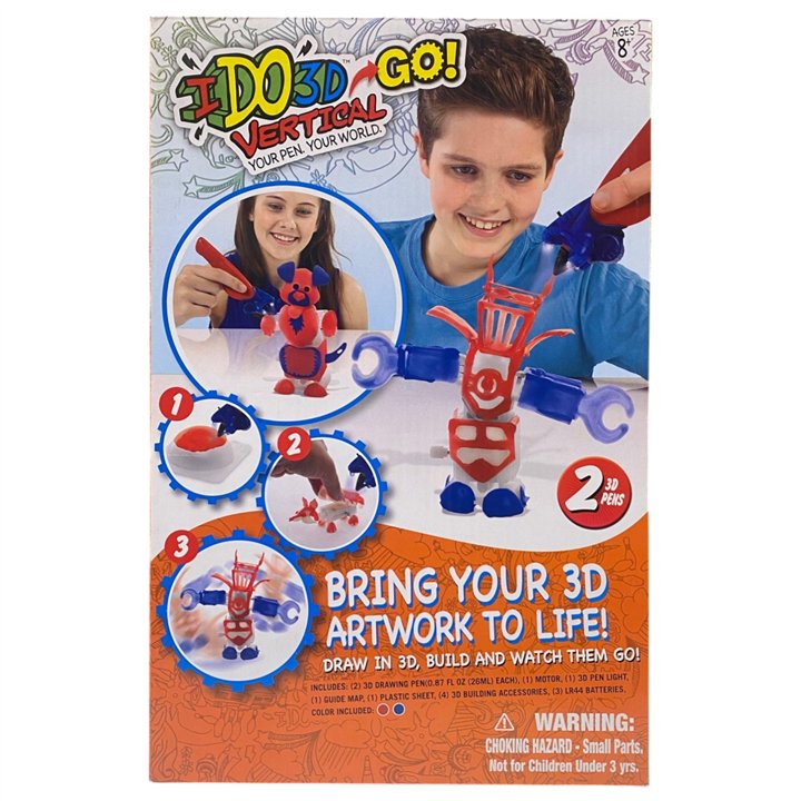 Ido3D, Go Bring Your 3D Artwork To Life Drawing & Colouring Kits - Teknashop Ltd