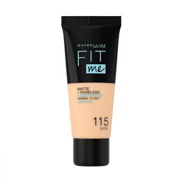 Maybelline, Fit Me Matte + Poreless, Liquid Foundation, 150, Ivory, 30 ml - Teknashop Ltd