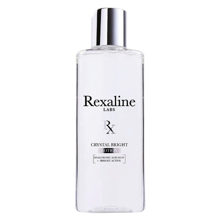 Rexaline, Crystal Bright, Hyaluronic Acid + 3 Bright Active, Illuminating, Exfoliating Lotion, 150 ml - Teknashop Ltd