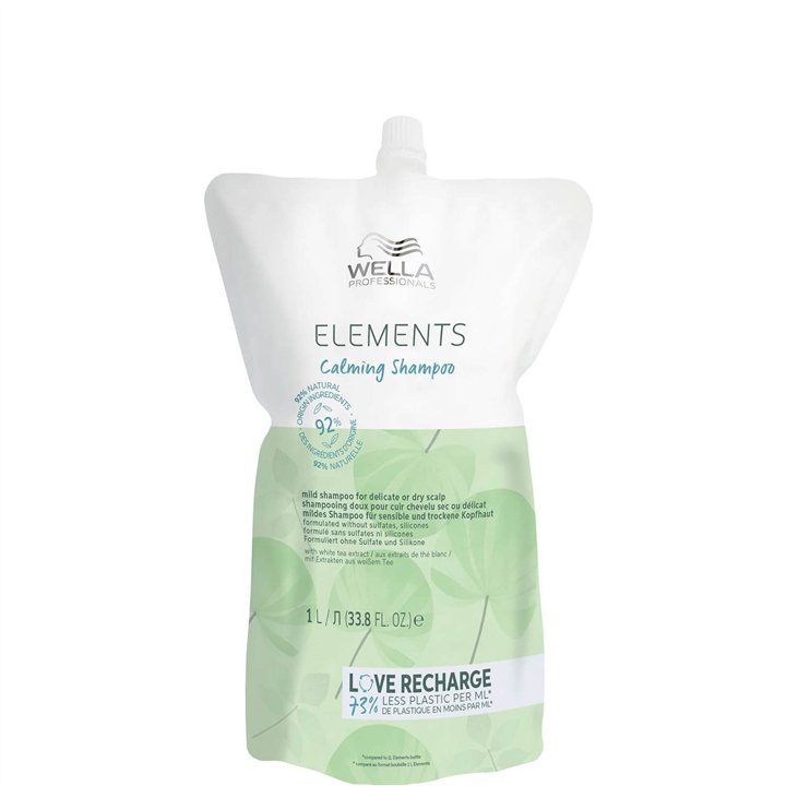 Wella Professionals, Elements Calming, Hair Shampoo, For Calming, Refill, 1000 ml - Teknashop Ltd
