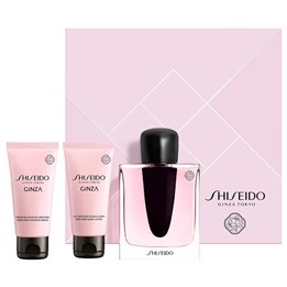 Set Shiseido: Ginza, Eau De Parfum, For Women, 50 ml + Ginza, Moisturizing, Body Lotion, 50 ml + Ginza, Cleansing, Shower Gel, F