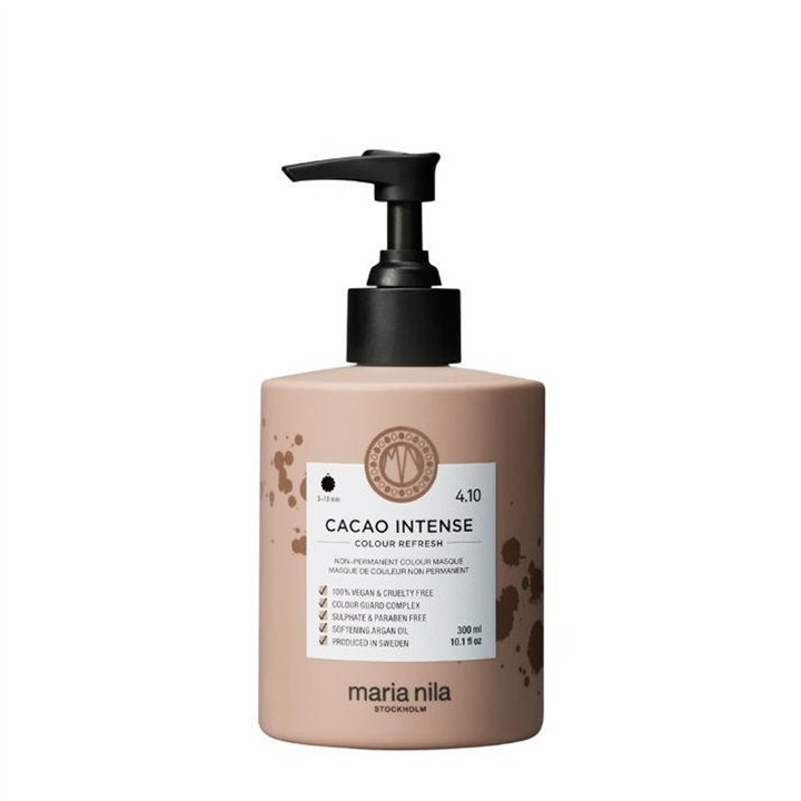 Maria Nila, Colour Refresh, Vegan, Hair Colouring Cream Mask, For Color Refreshing, 4.10 Cacao Intense, 300 ml - Teknashop Ltd