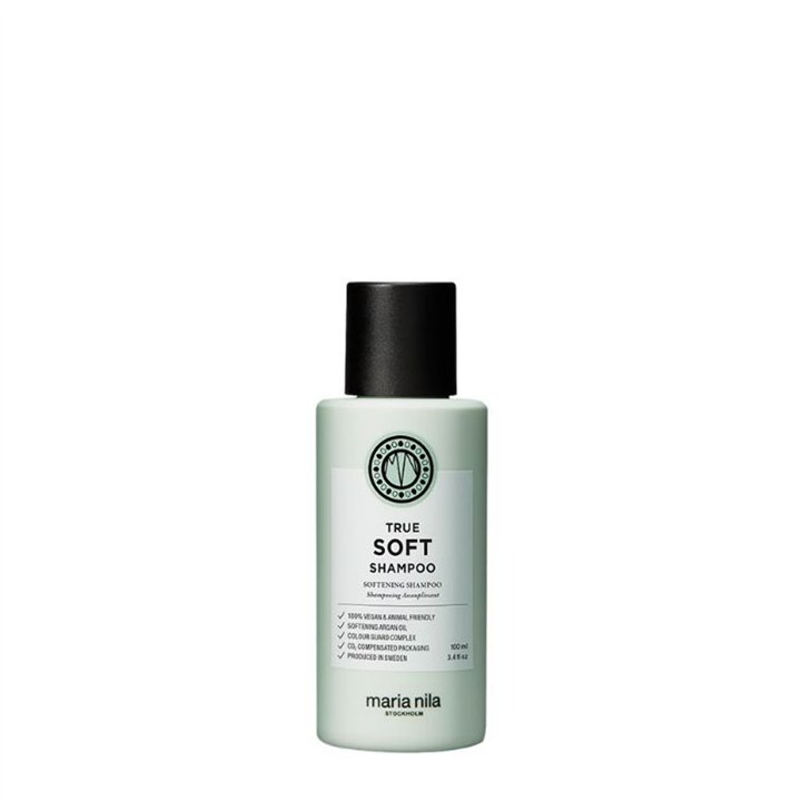 Maria Nila, True Soft, Cruelty Free, Hair Shampoo, For Hydration, 100 ml - Teknashop Ltd