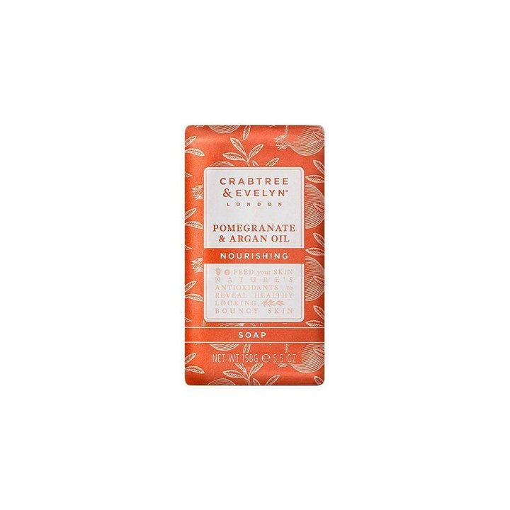 Crabtree & Evelyn, Pomegranate & Argan Oil, Nourishing, Soap Bar, 158 g - Teknashop Ltd