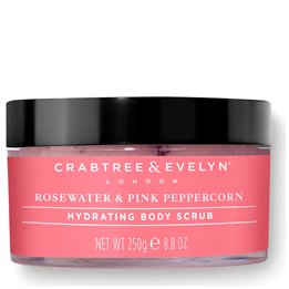 Crabtree & Evelyn, Rosewater & Pink Peppercorn, Hydrating, Body Scrub, 220 g - Teknashop Ltd
