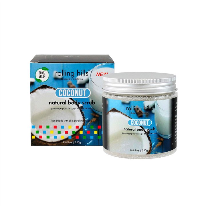 Rolling Hills, Coconut, Eliminates Impurities, Body Scrub, 250 g - Teknashop Ltd