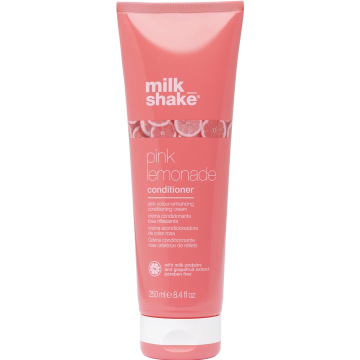 Milk Shake, Pink Lemonade, Milk Proteins, Hair Colour Conditioner,  Pink, Colouring, 250 ml - Teknashop Ltd