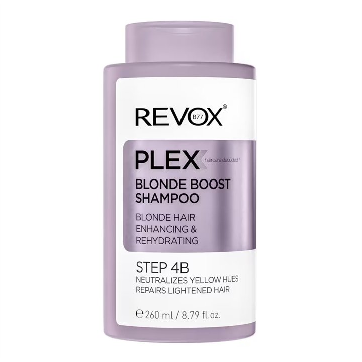 Revox B77, Plex Step 4B, Hair Shampoo, For Neutralisation Of Yellow Tones, 260 ml - Teknashop Ltd