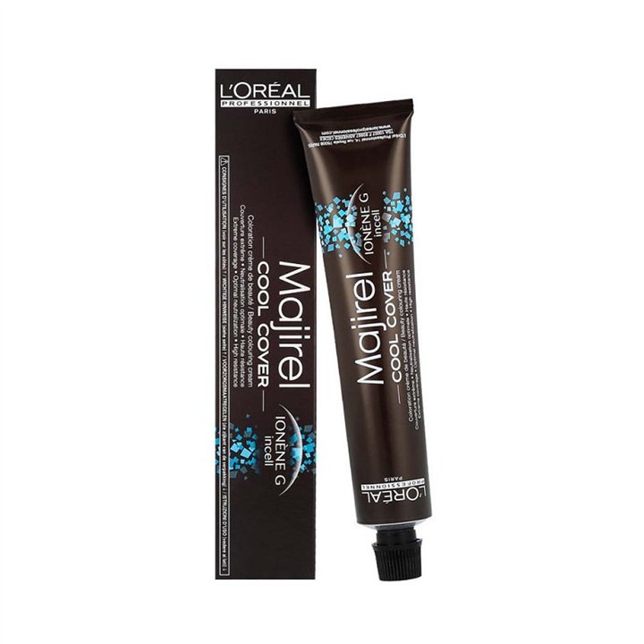 L'Oreal Professionnel, Majirel Cool-Cover, Ammonia-Free, Permanent Hair Dye, 7.18 , 50 ml - Teknashop Ltd