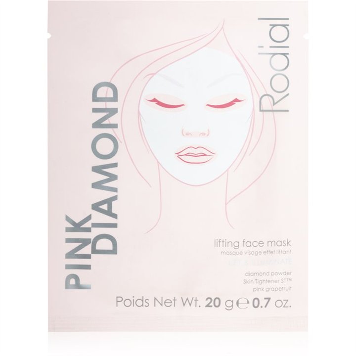Rodial, Pink Diamond, Lifting, Sheet Mask, Face, 20 g - Teknashop Ltd