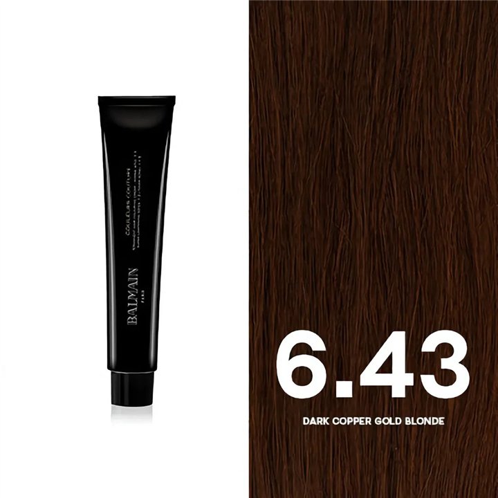 Balmain Professionnel, Couleurs Couture, Permanent Hair Dye, 6.43 Dark Copper Gold Blonde, 60 ml - Teknashop Ltd