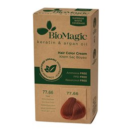 Biomagic, Biomagic, Keratin & Argan Oil, Permanent Hair Dye, 77.66 , 250 ml *Tester - Teknashop Ltd