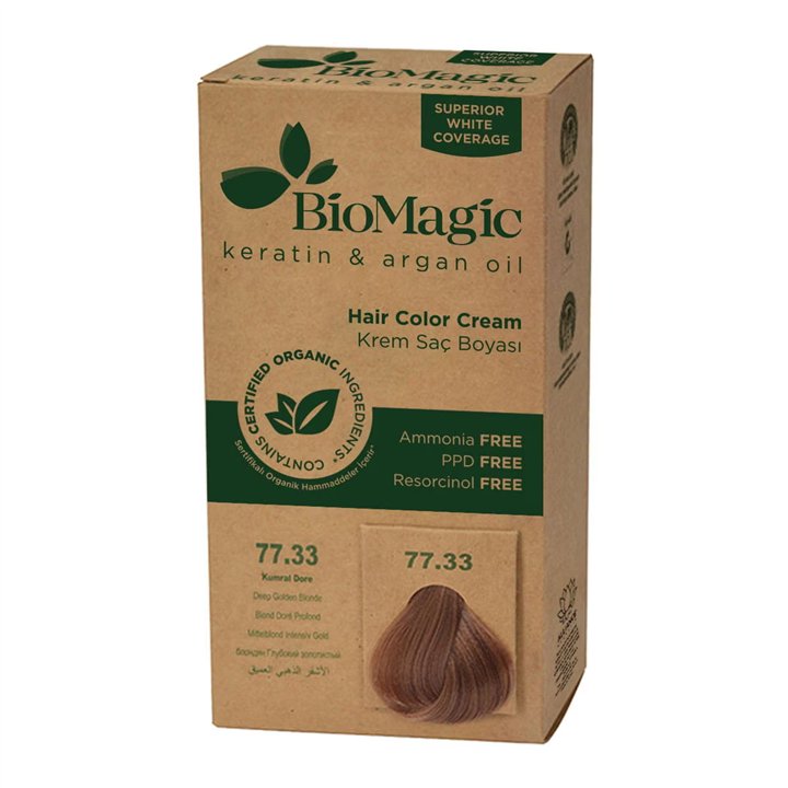 Biomagic, Biomagic, Keratin & Argan Oil, Permanent Hair Dye, 77.33 , 250 ml *Tester - Teknashop Ltd